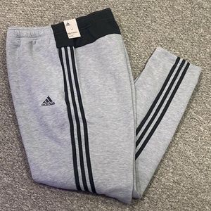 adidas Multi Sport Fleece Open Hem 3-Stripes Pants H39889